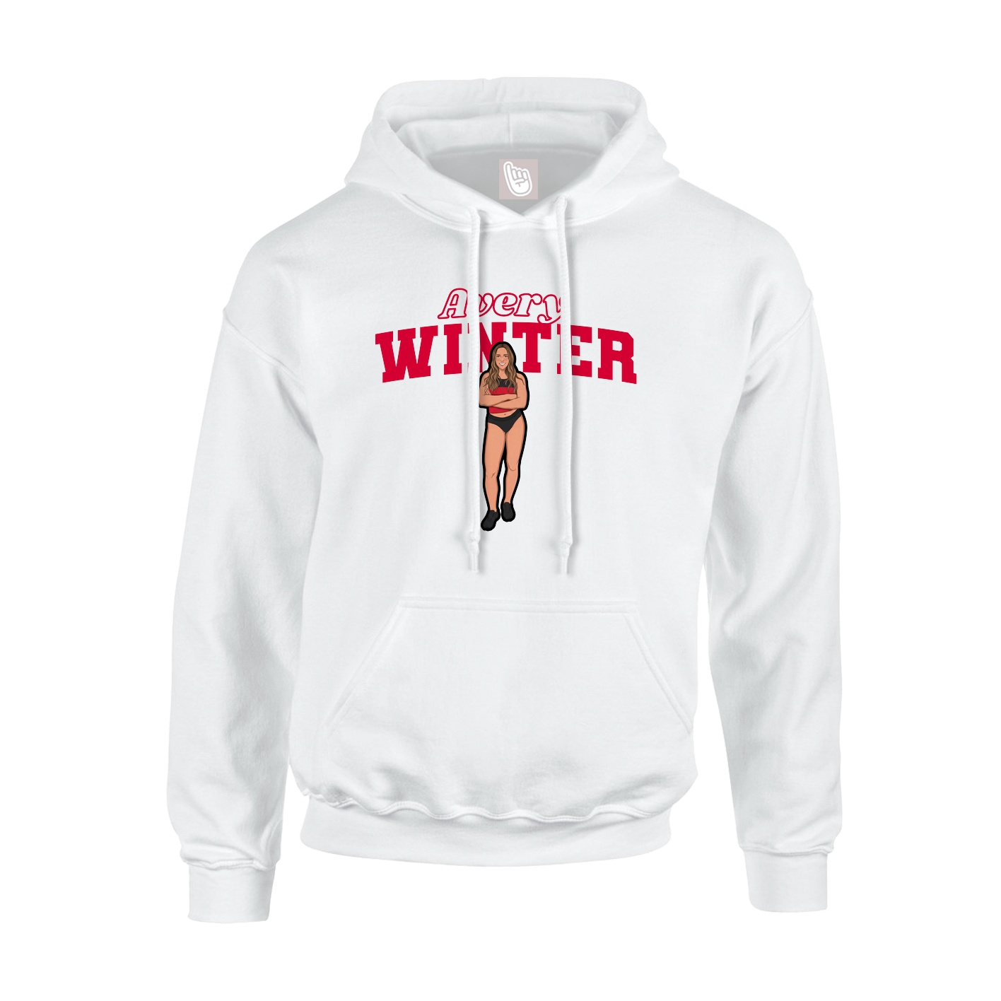 Hoodie — Name Arch in White