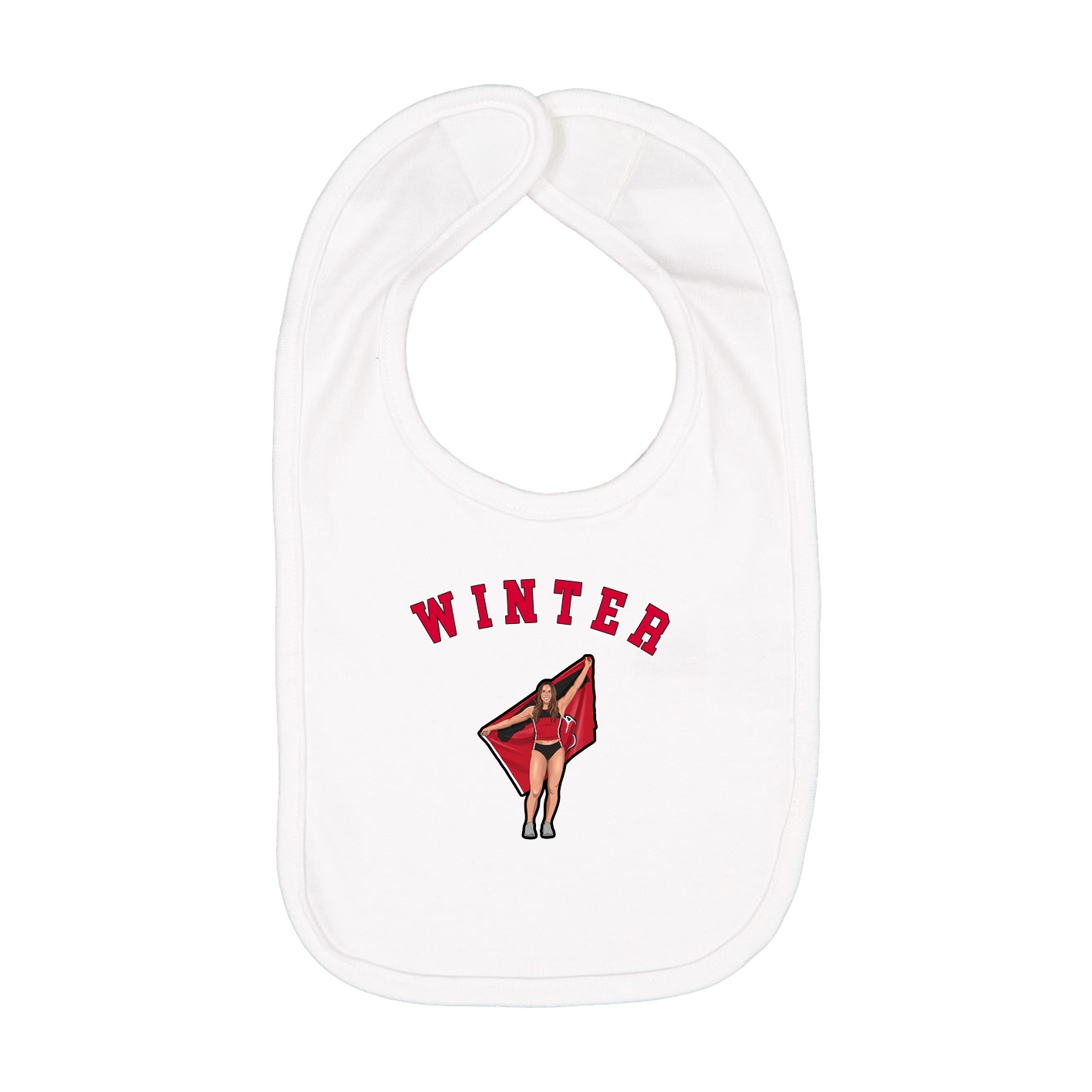 Infant Bib — Shirsey Arch in White