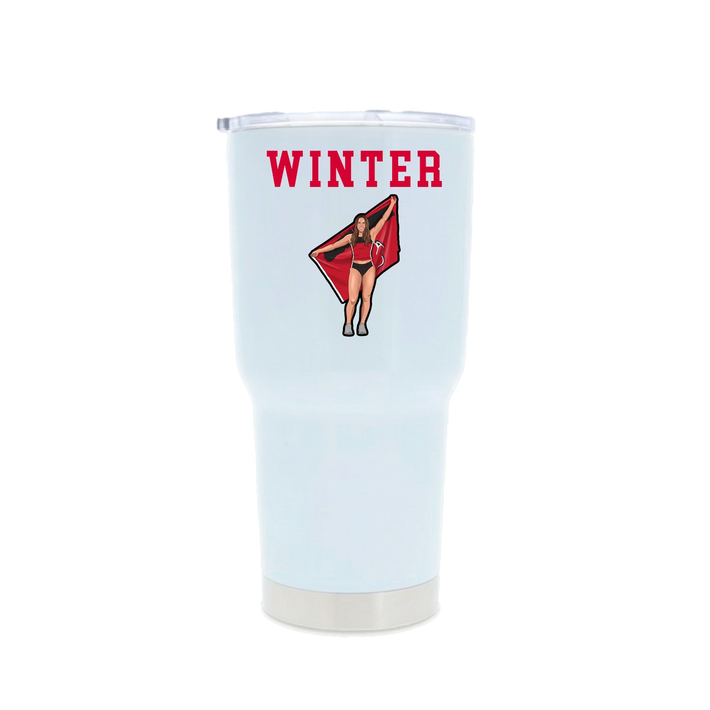 30oz Stainless Steel Tumbler — Shirsey in White