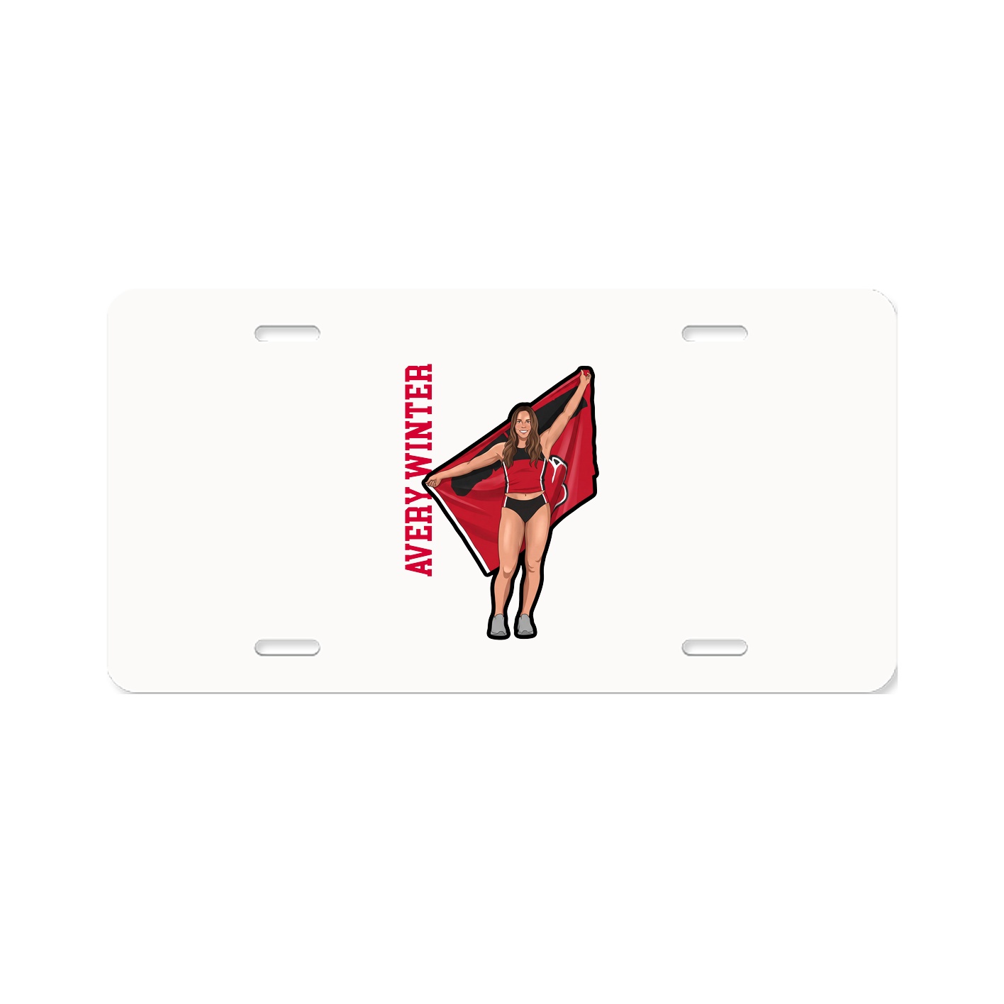 License Plate — Name Vertical in Classic