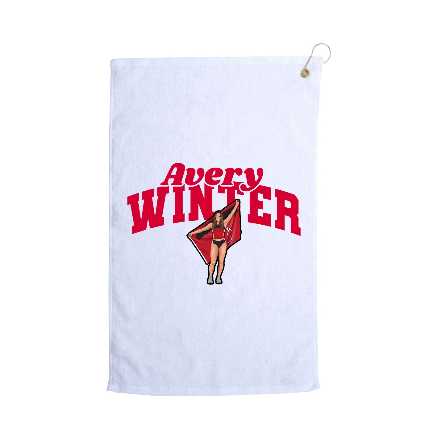 Golf Towel — Signature Arch in White