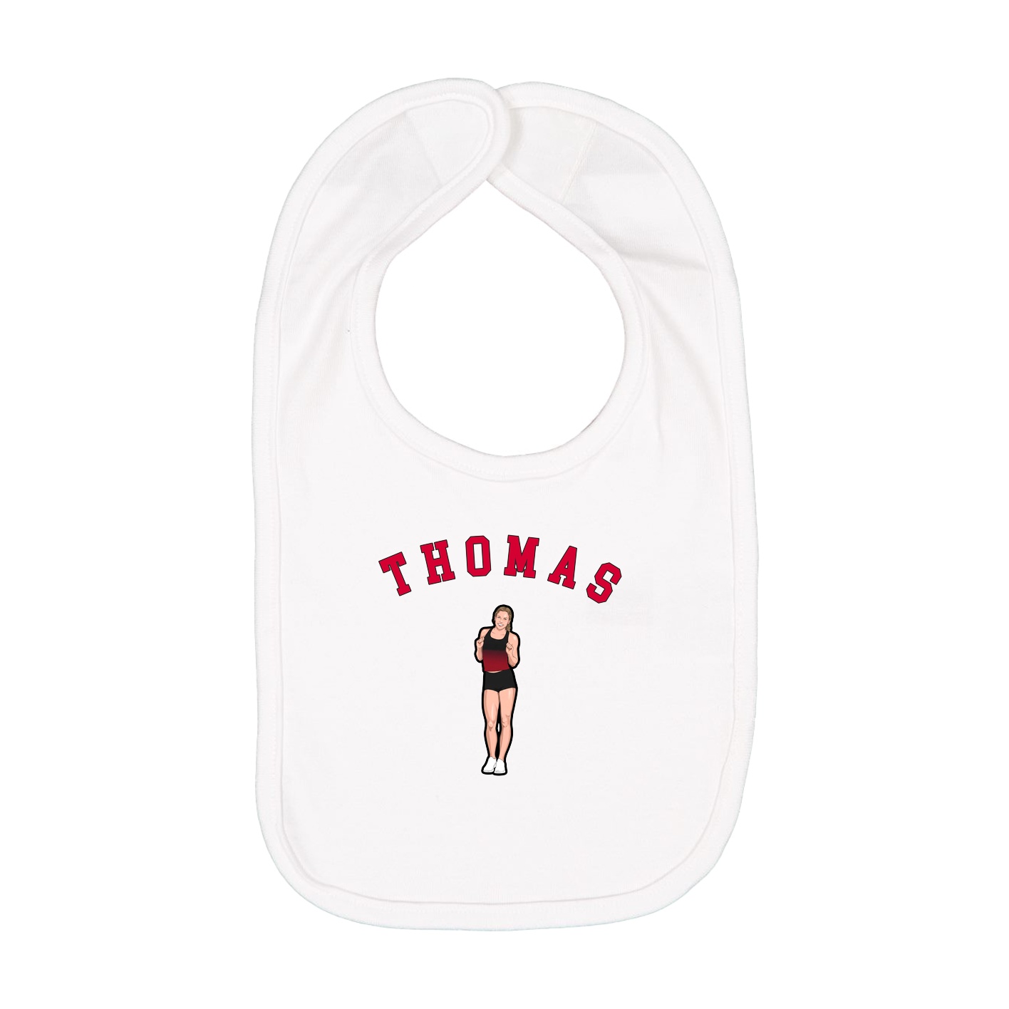 Infant Bib — Shirsey Arch in White