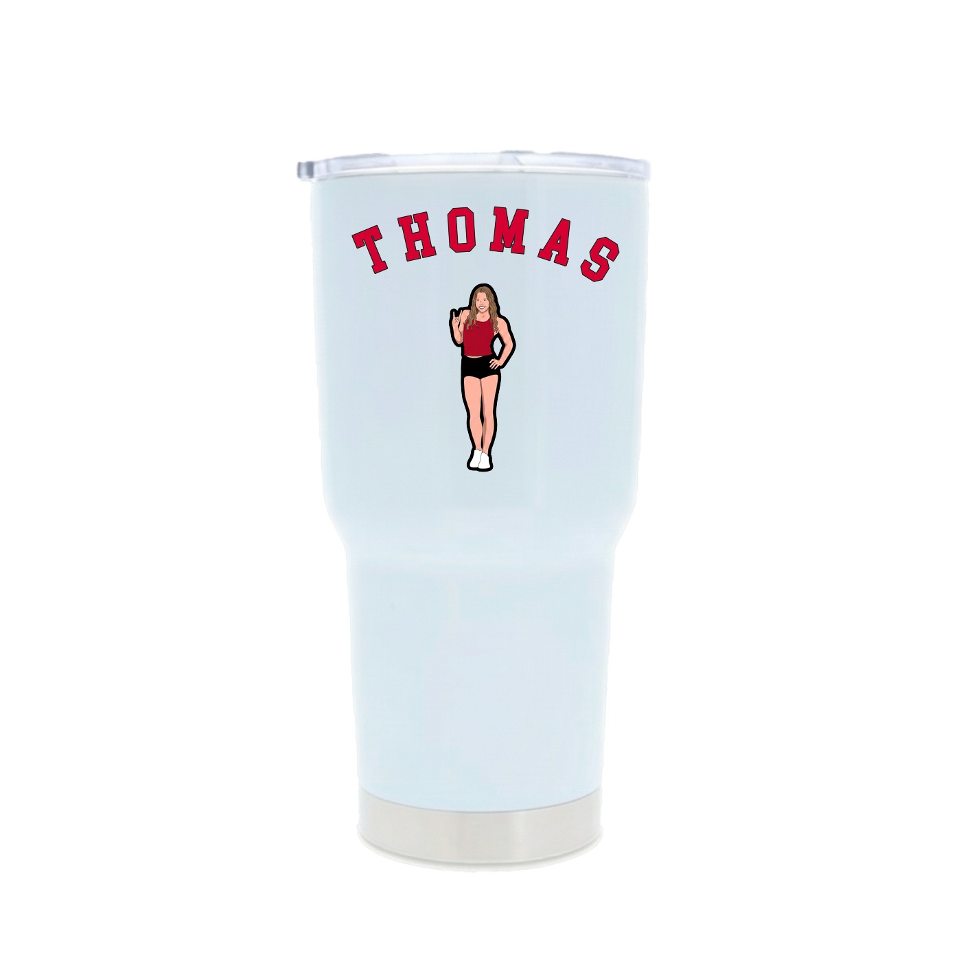 30oz Stainless Steel Tumbler — Shirsey Arch in White