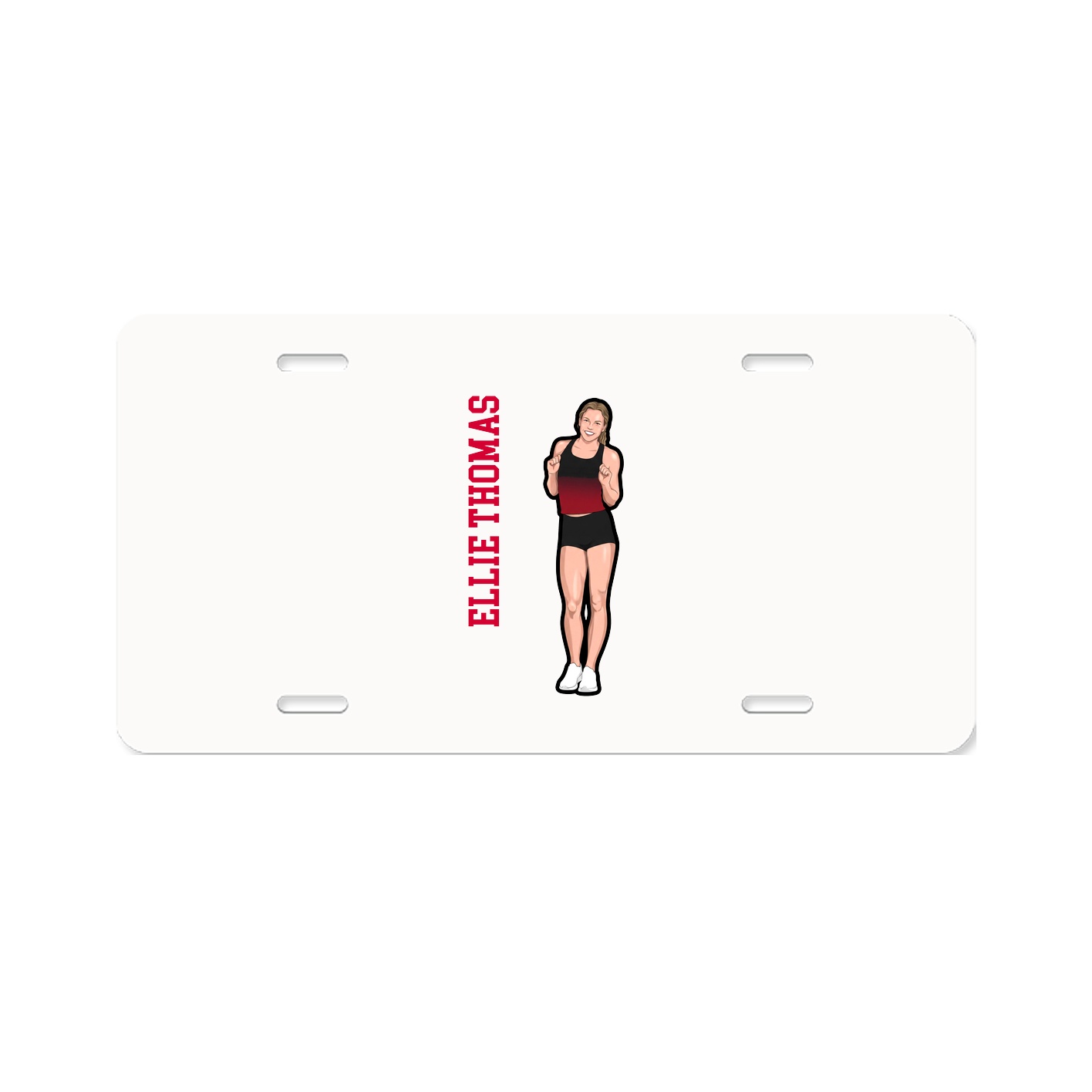 License Plate — Name Vertical in Classic