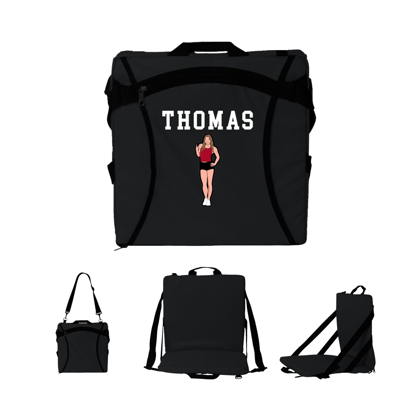 Folding Stadium Seat — Shirsey in Black