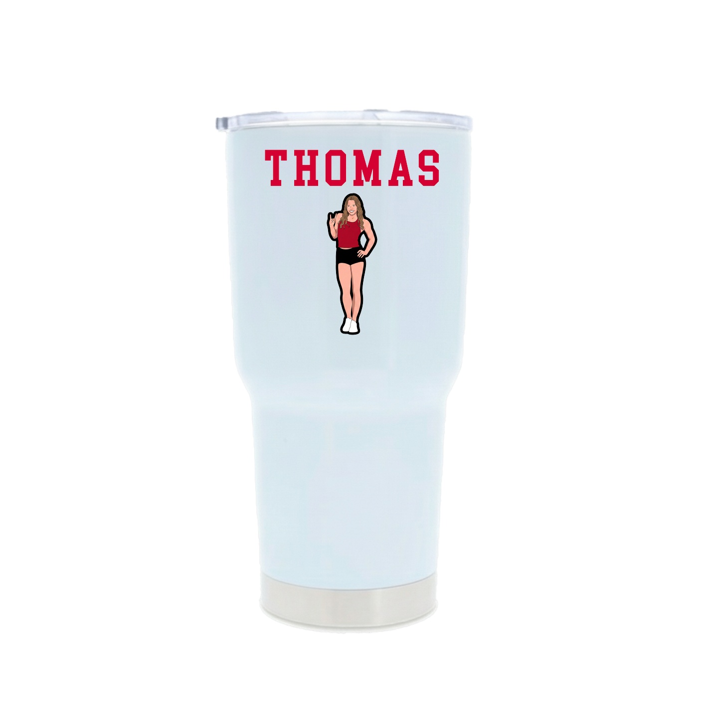 30oz Stainless Steel Tumbler — Shirsey in White