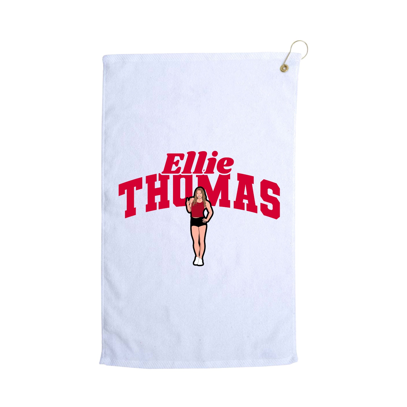 Golf Towel — Signature Arch in White