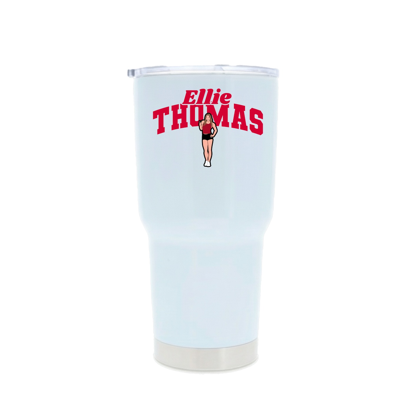 30oz Stainless Steel Tumbler — Signature Arch in White