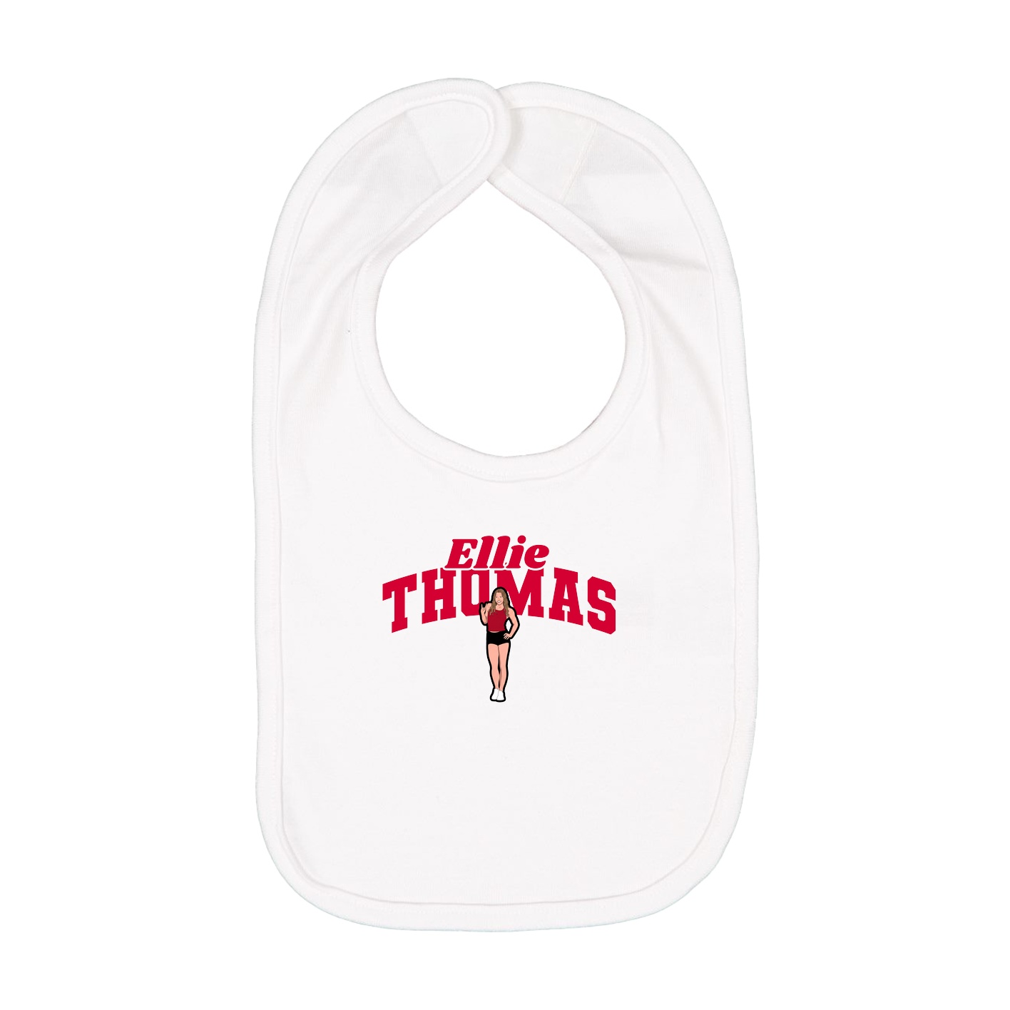 Infant Bib — Signature Arch in White