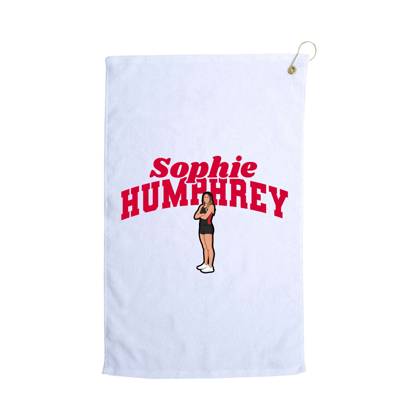 Golf Towel — Signature Arch in White