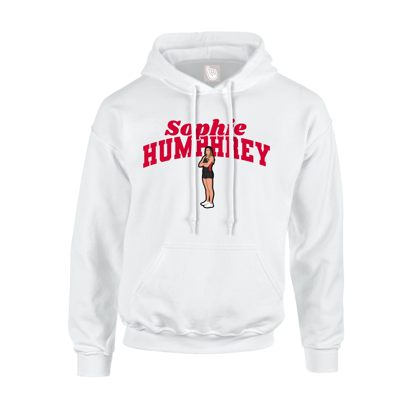 Youth Hoodie — Signature Arch in White
