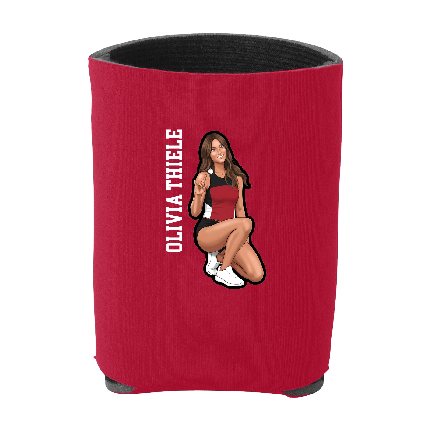 Can Holder — Name Vertical in Red