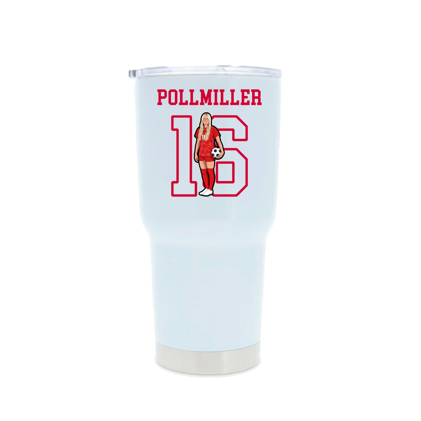 30oz Stainless Steel Tumbler — Shirsey in White