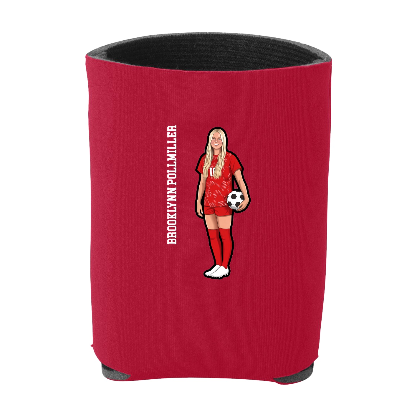 Can Holder — Name Vertical in Red