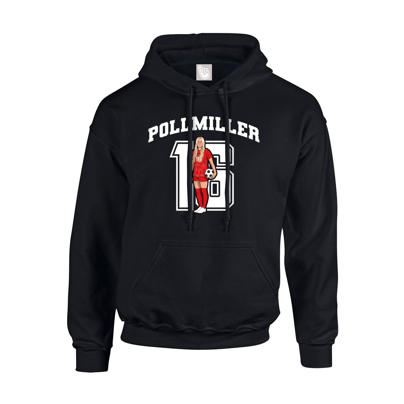 Hoodie — Number in Black