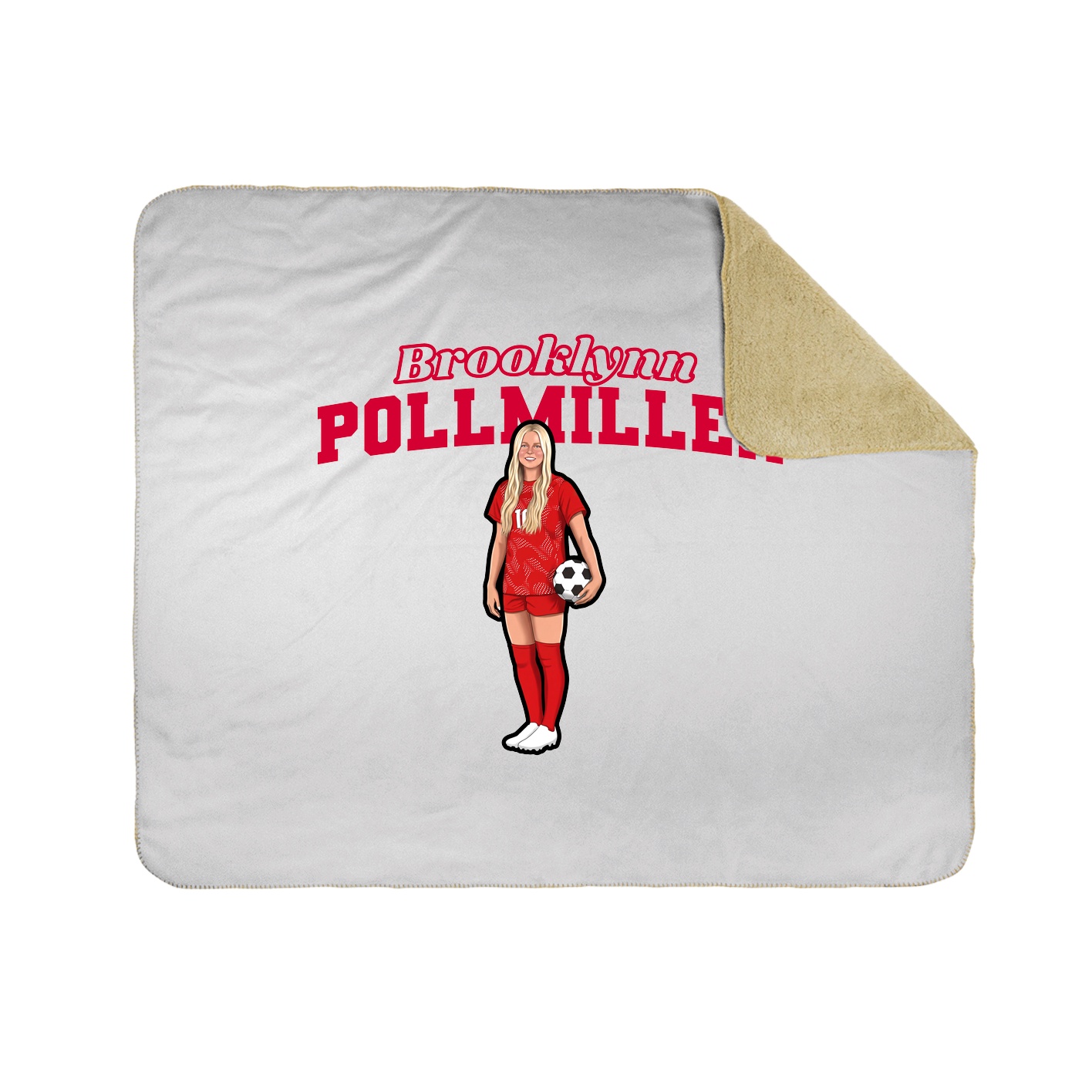 Throw Blanket — Name Arch in White