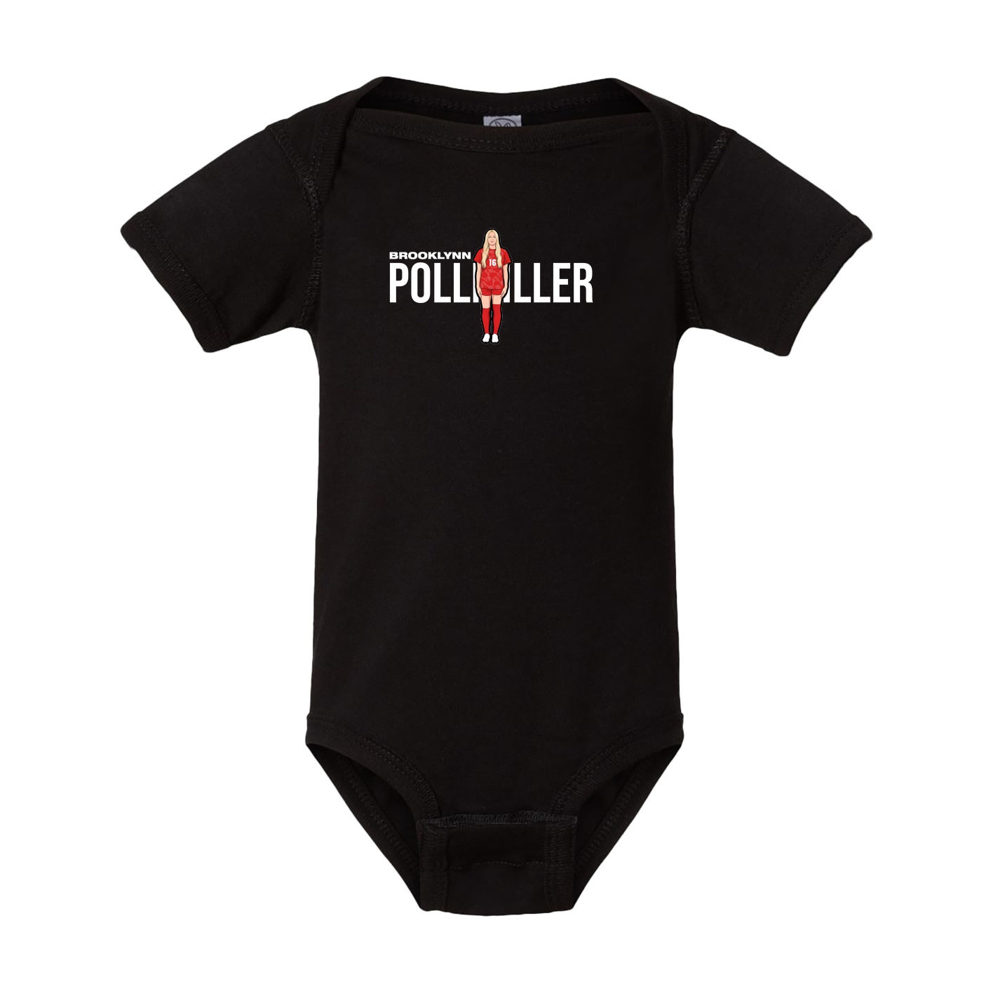 Baby Onesie — Player Name in Black