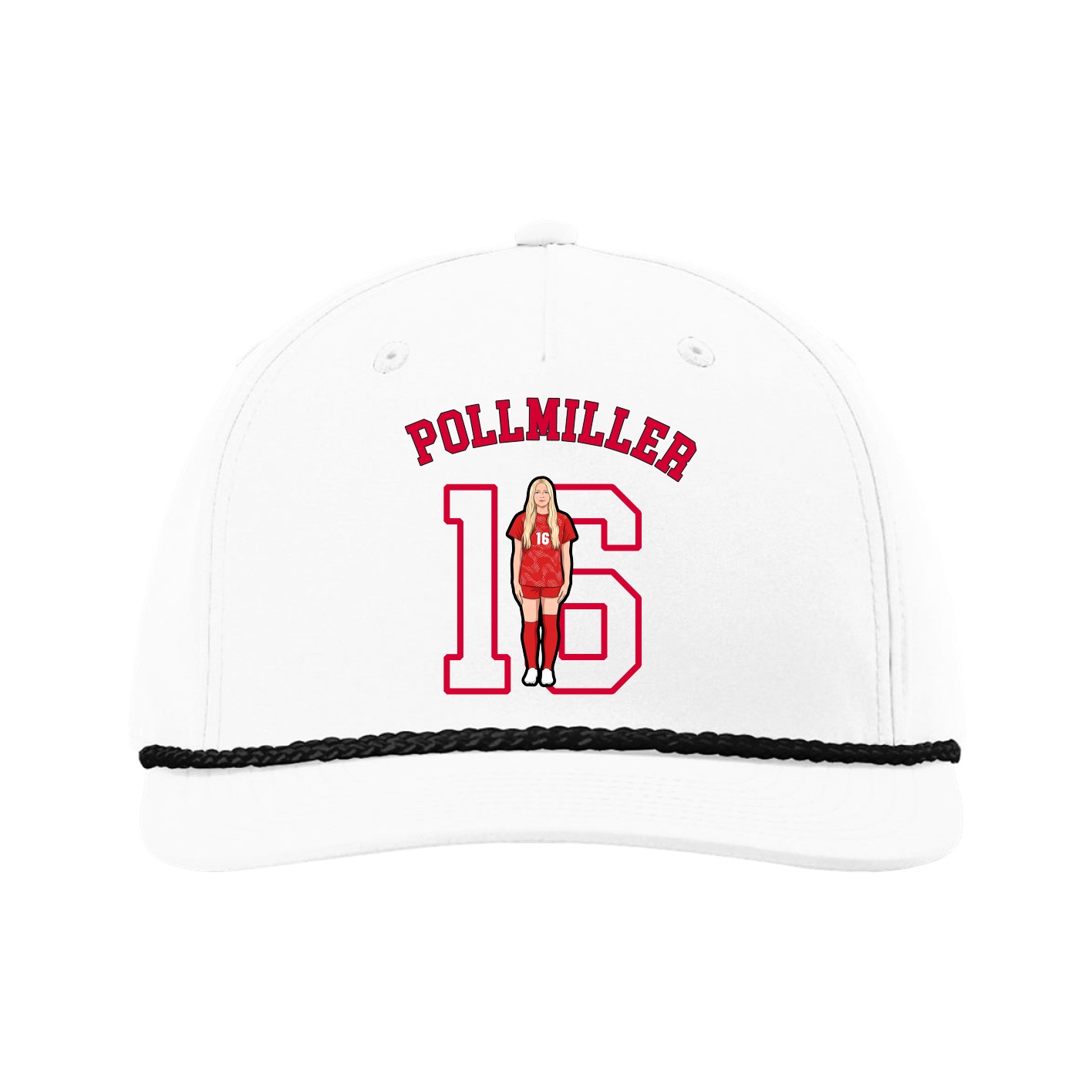 Five-Panel Classic Rope Cap — Shirsey Arch in White