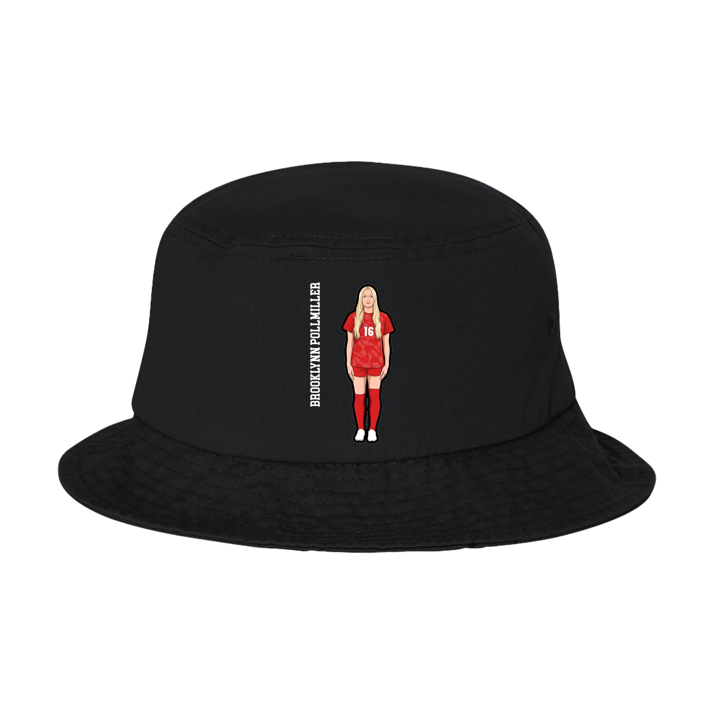 Bucket Cap — Name Vertical in Black