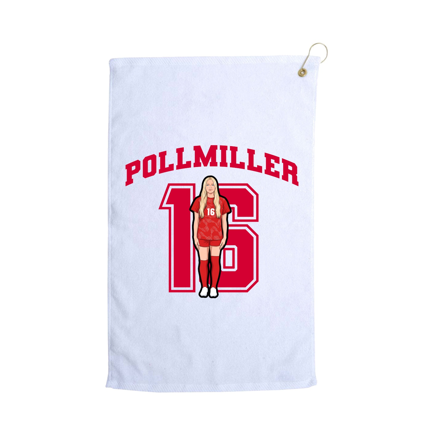 Golf Towel — Number in White