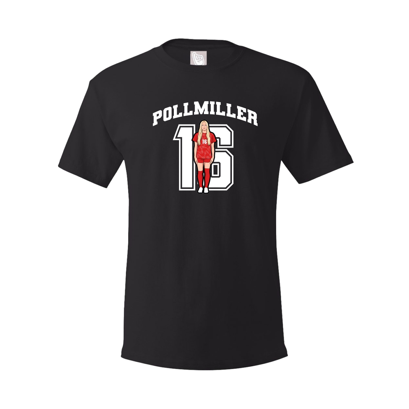 Youth Tee — Number in Black