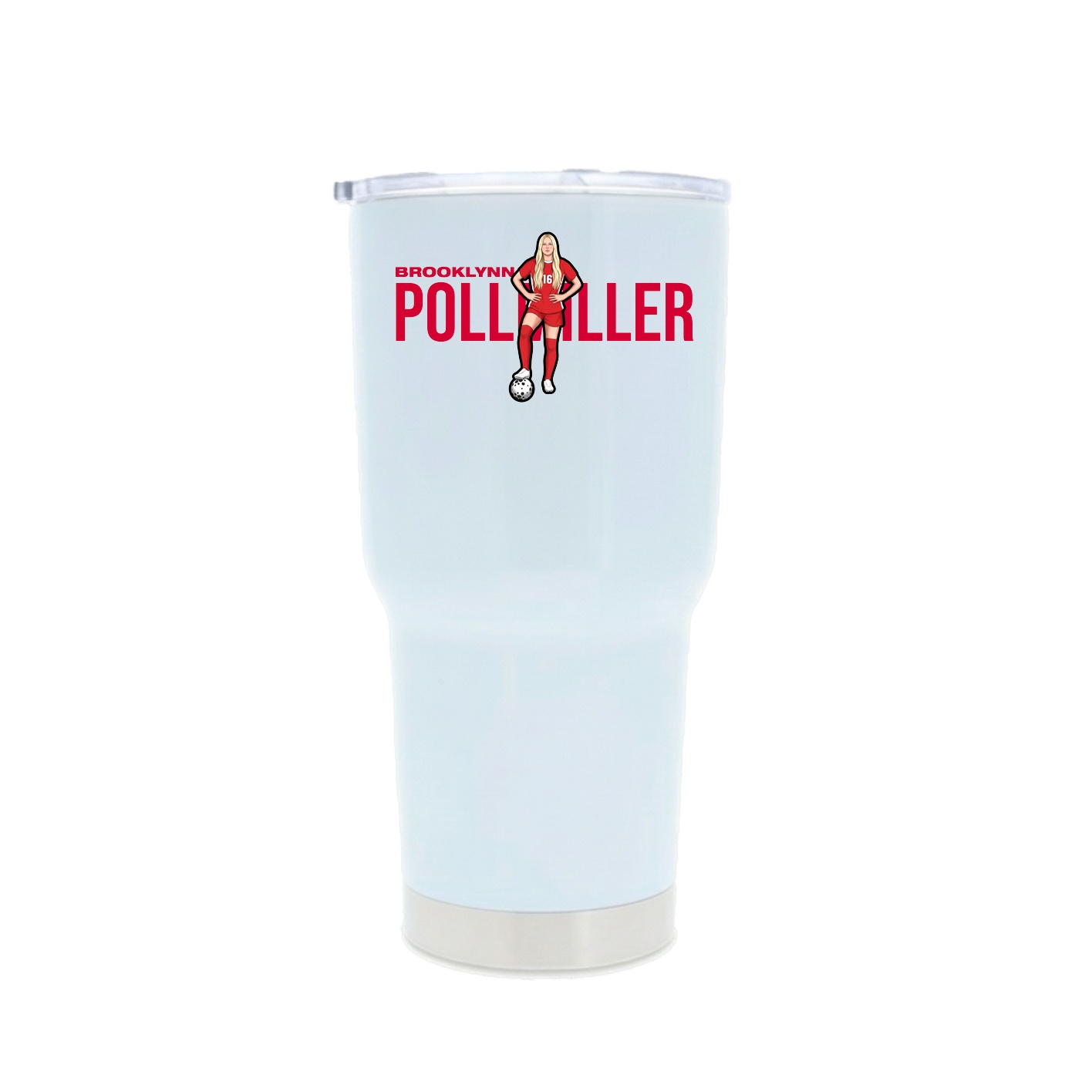 30oz Stainless Steel Tumbler — Player Name in White