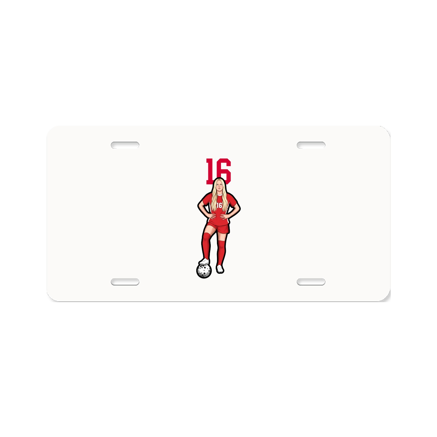 License Plate — Number Top in Classic