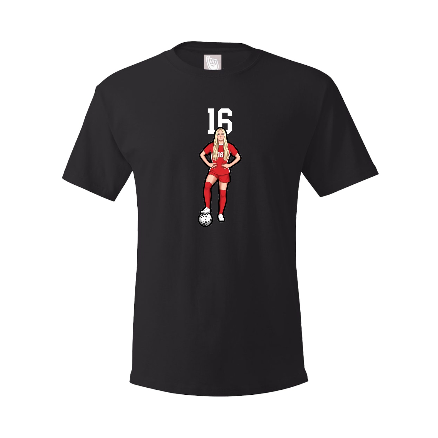 Youth Tee — Number Top in Black