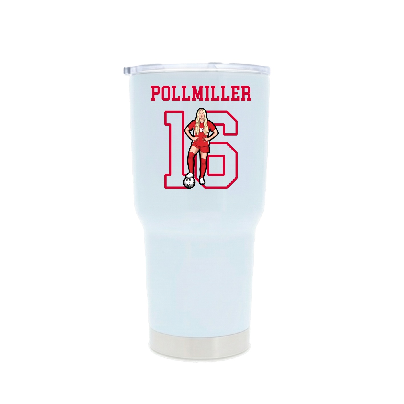 30oz Stainless Steel Tumbler — Shirsey in White