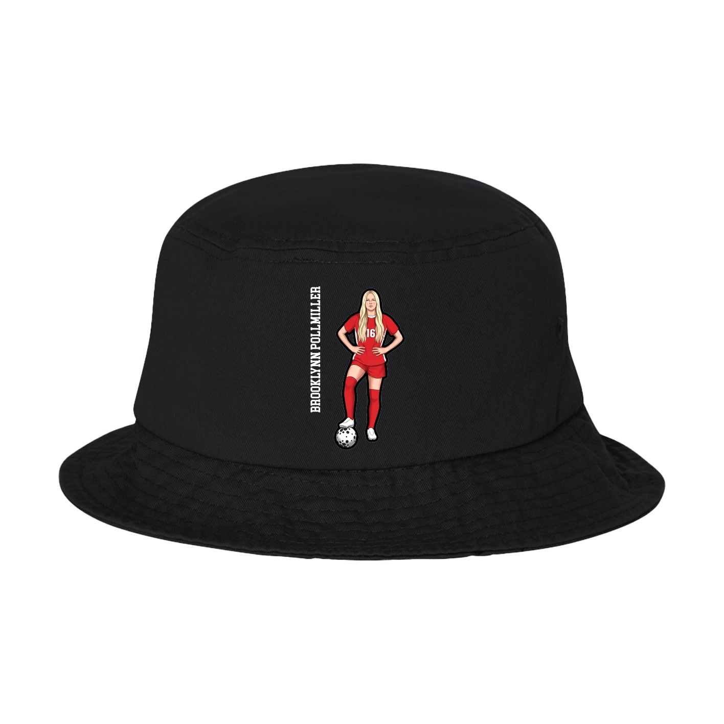 Bucket Cap — Name Vertical in Black