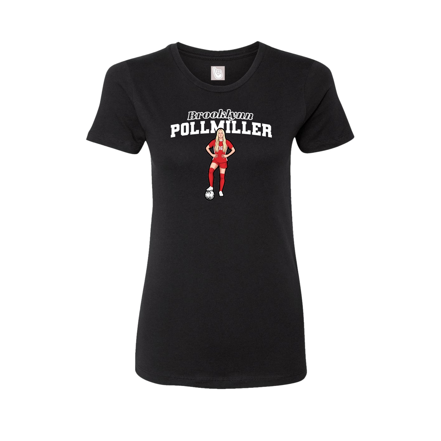 Womens Tee — Name Arch in Black
