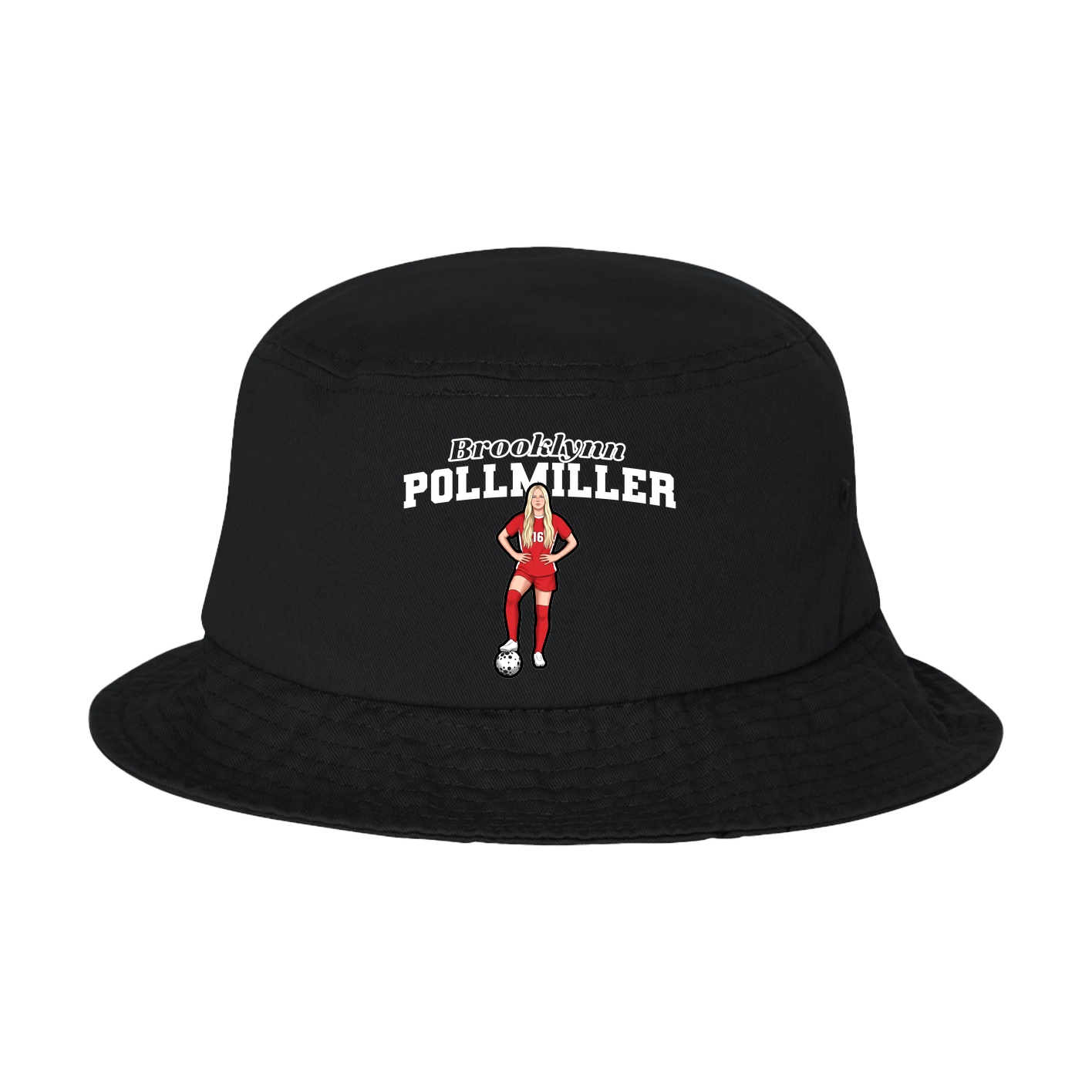 Bucket Cap — Name Arch in Black