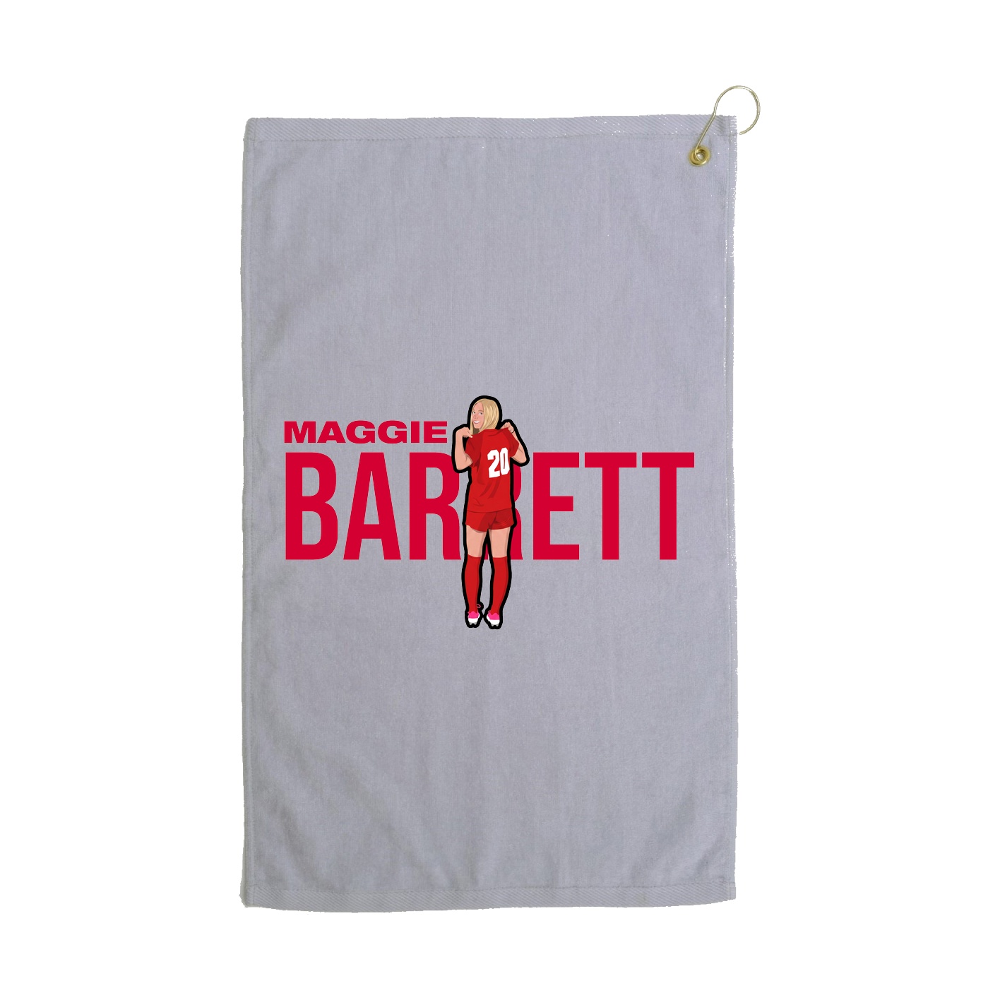 Golf Towel — Player Name in Grey