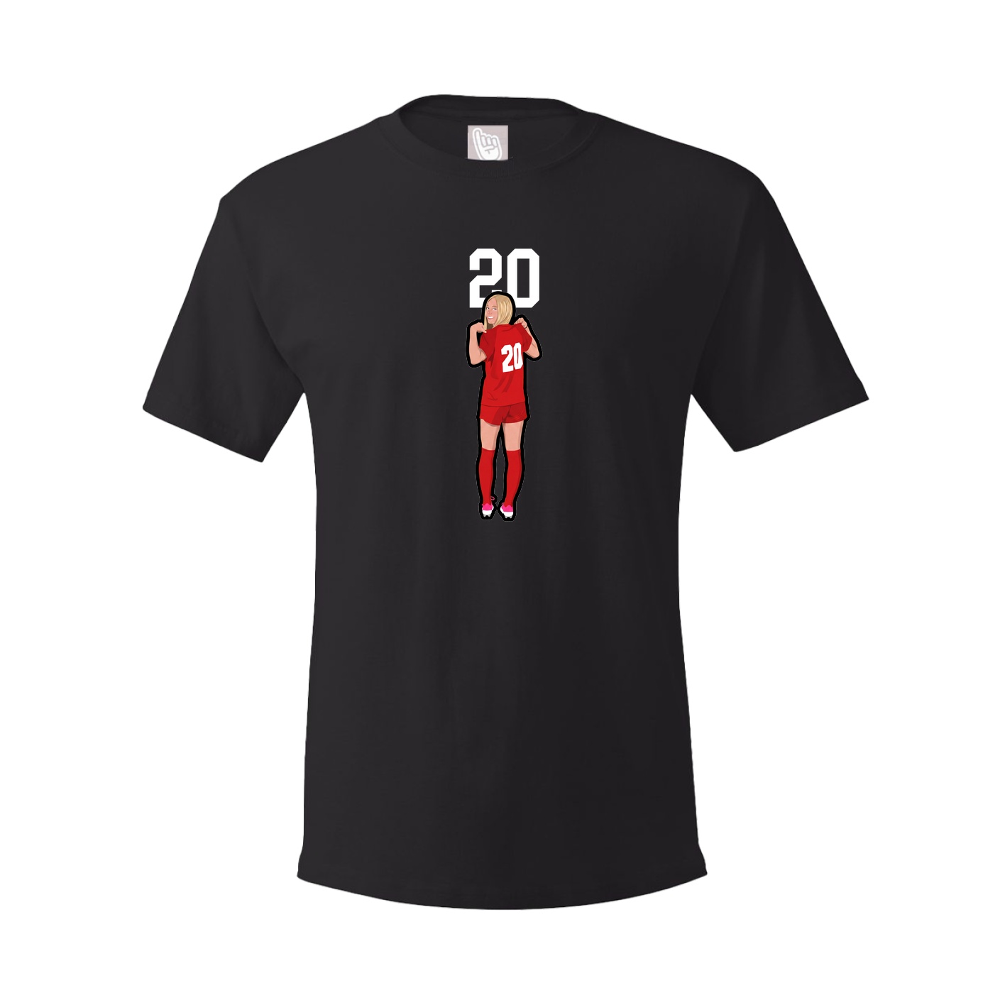 Youth Tee — Number Top in Black