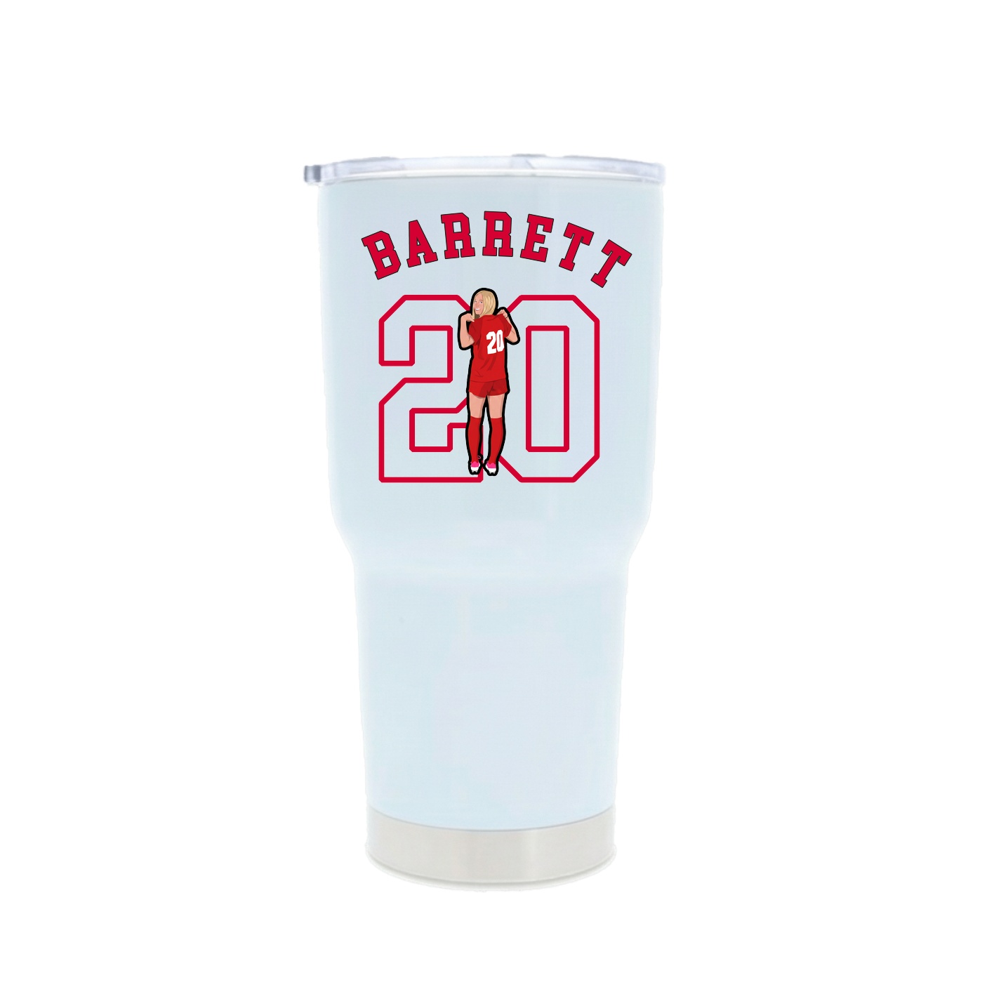 30oz Stainless Steel Tumbler — Shirsey Arch in White