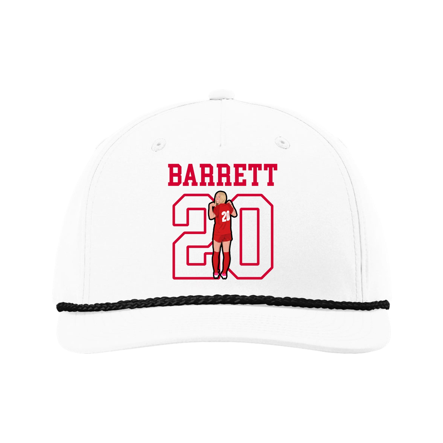 Five-Panel Classic Rope Cap — Shirsey in White