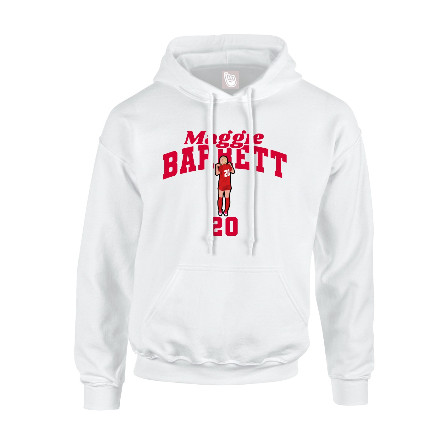 Hoodie — Signature Arch in White