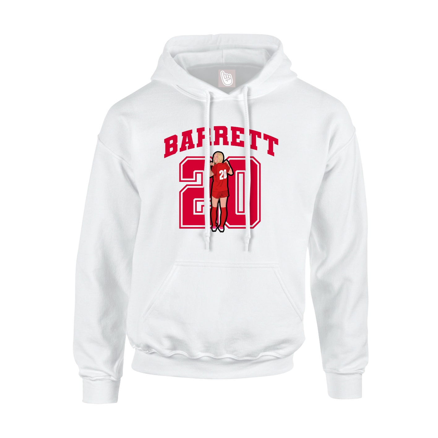 Hoodie — Number in White