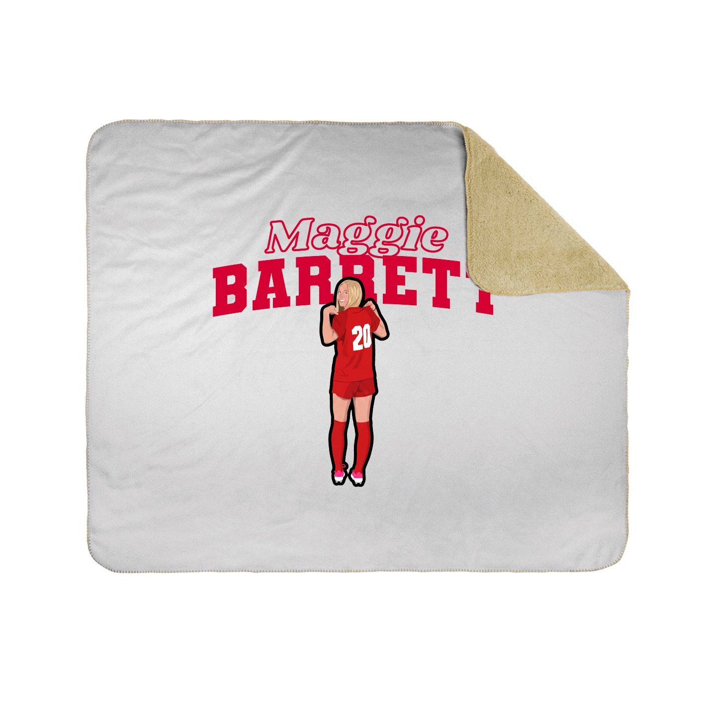 Throw Blanket — Name Arch in White