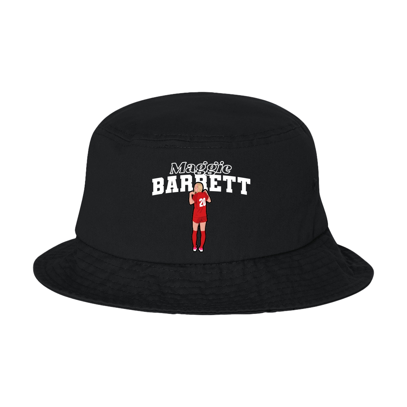 Bucket Cap — Name Arch in Black