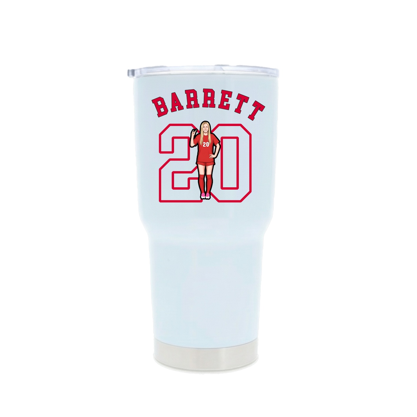 30oz Stainless Steel Tumbler — Shirsey Arch in White