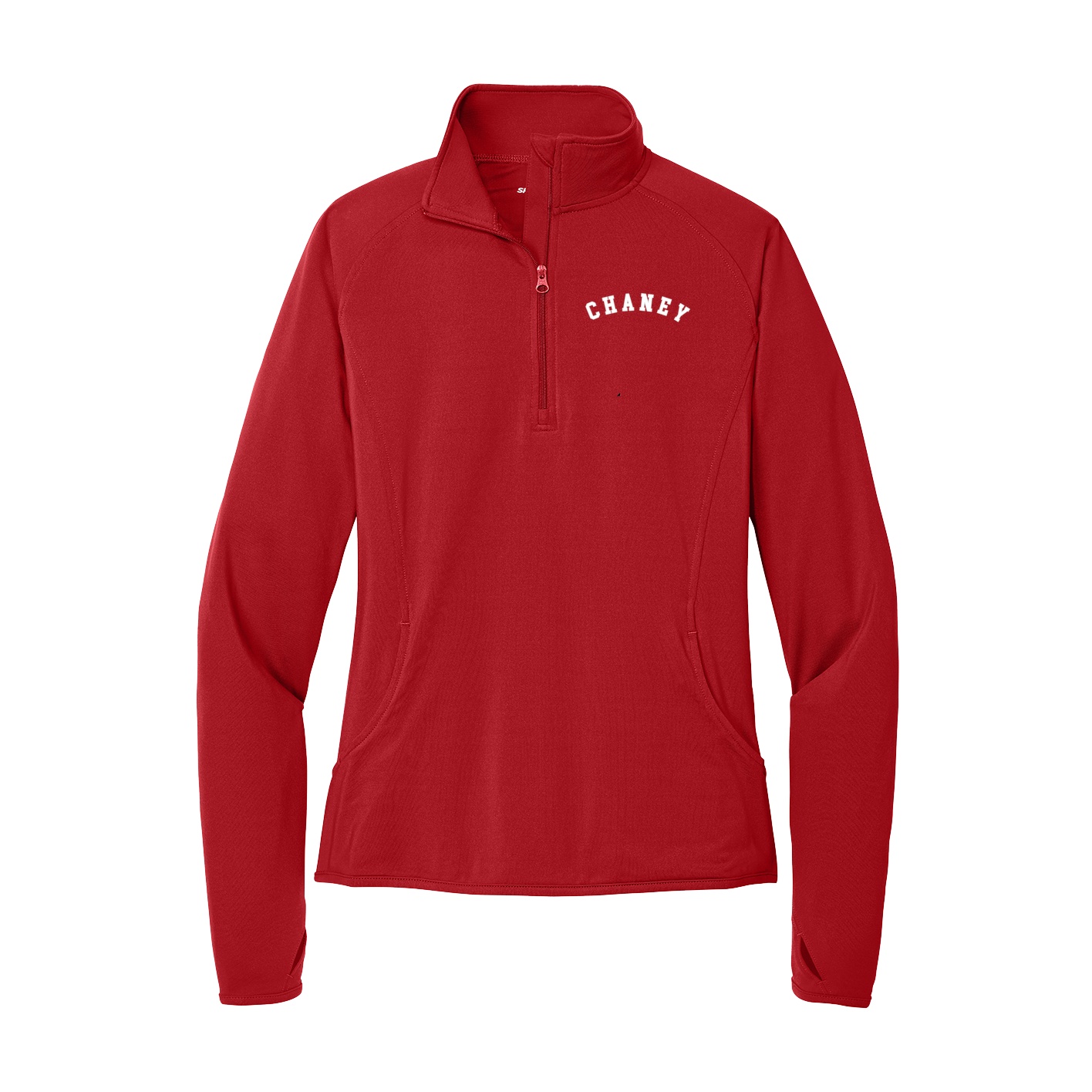 Women's Q-Zip Pullover — Shirsey Arch in Red