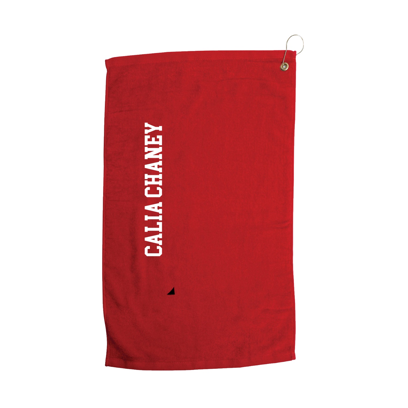 Golf Towel — Name Vertical in Red