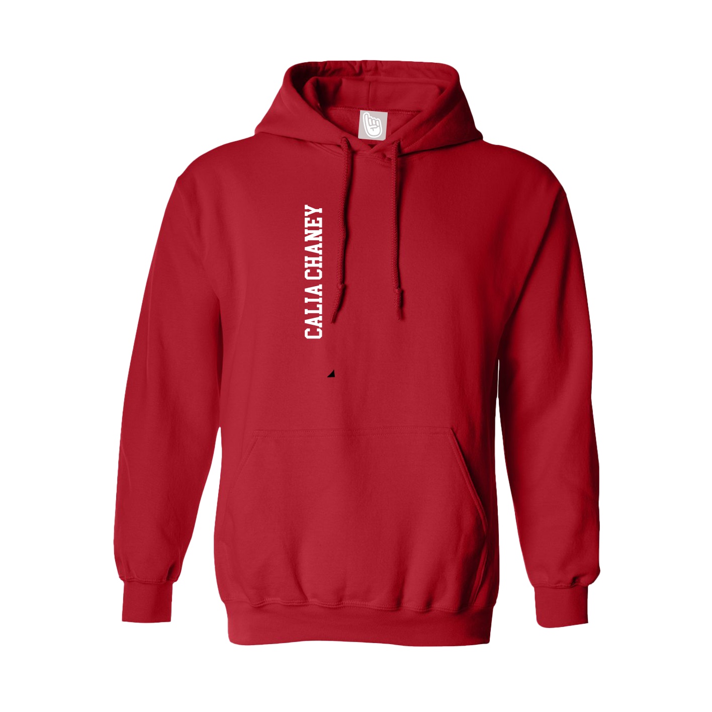Hoodie — Name Vertical in Red