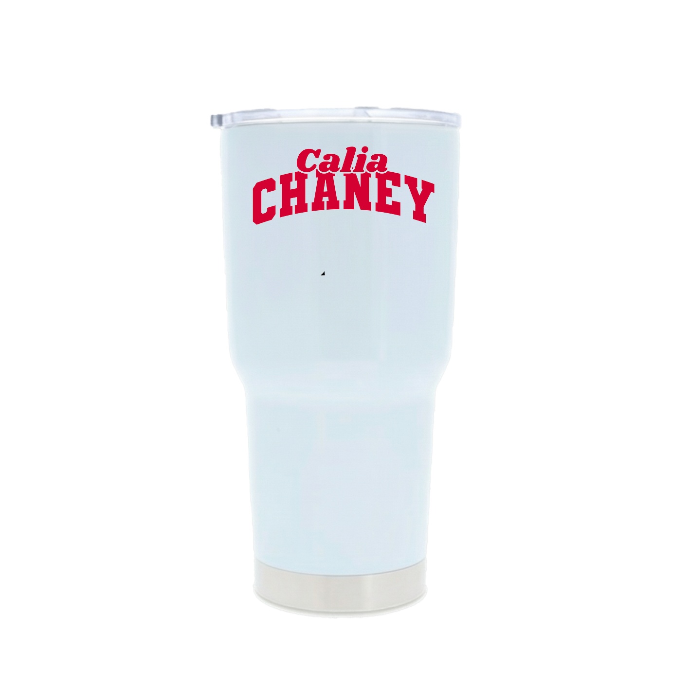 30oz Stainless Steel Tumbler — Signature Arch in White