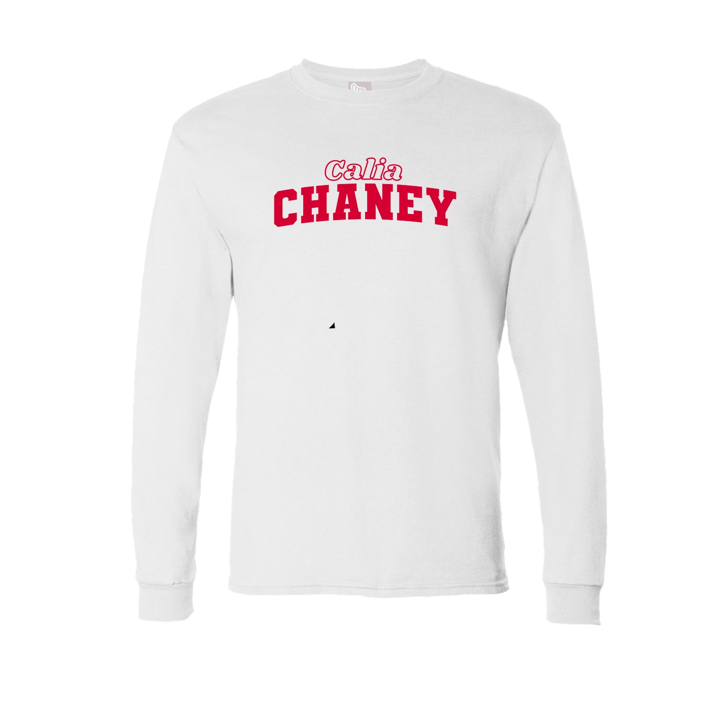 Long Sleeve Tee — Name Arch in White
