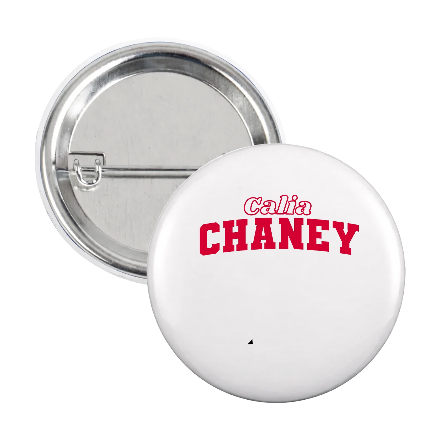 Game Day Button — Name Arch in White