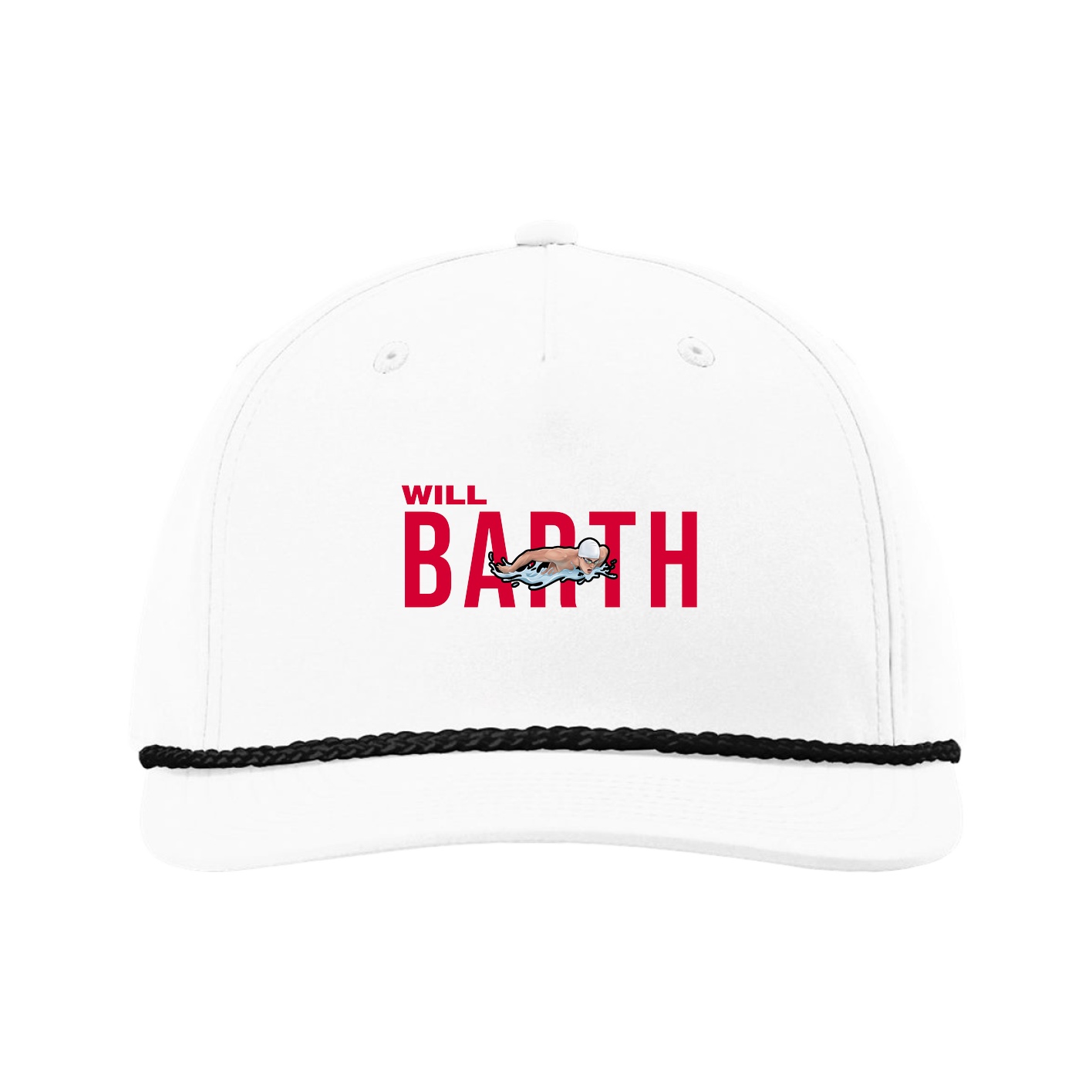 Five-Panel Classic Rope Cap — Player Name in White