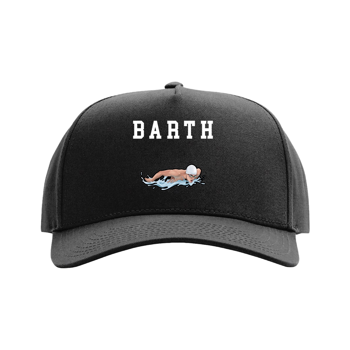 Full Fabric Five-Panel Champ Cap — Shirsey in Black