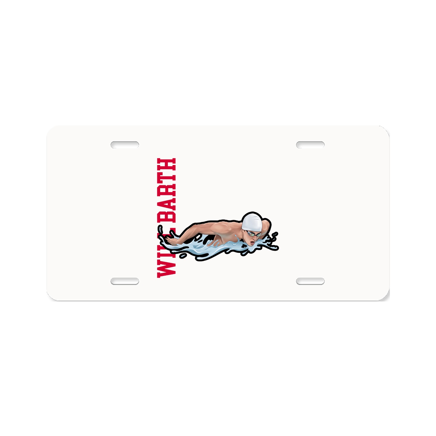 License Plate — Name Vertical in Classic